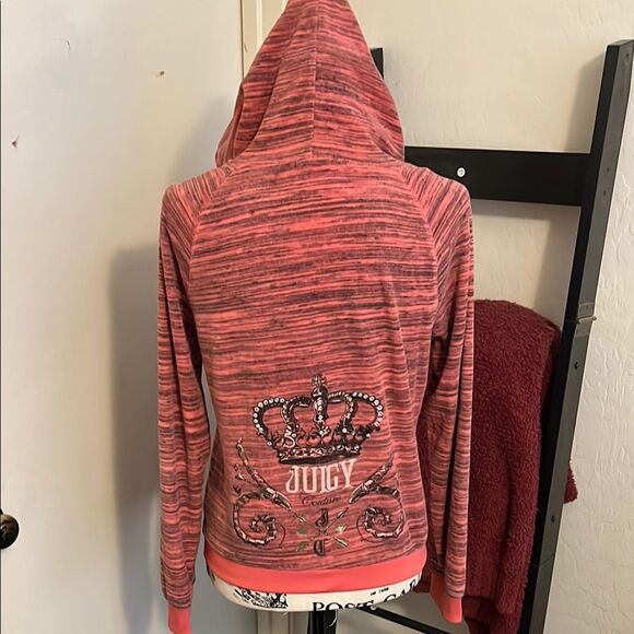 Juicy Couture Hoodie Zipper Closure Pockets Embellished Jacket - Picture 5 of 10